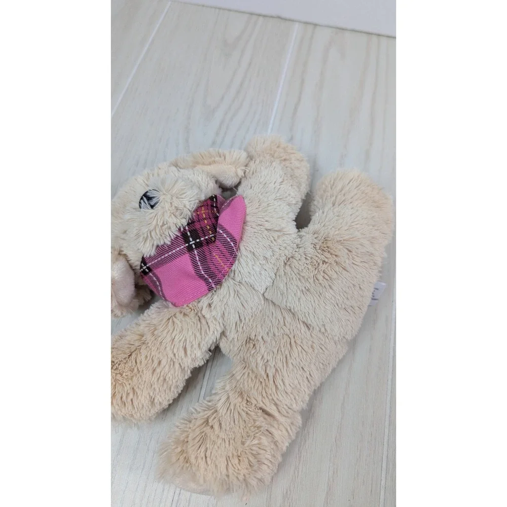 Dressbarn Plush Puppy Dog Tan Pink Bandana 2010 Yellow Lab Retriever Cancer Logo